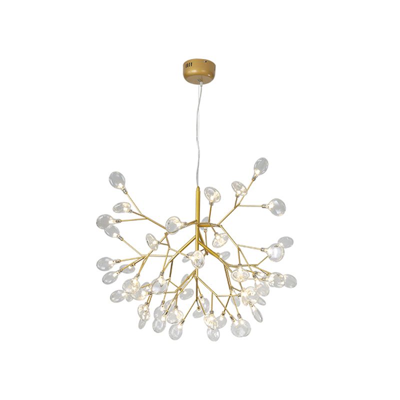 Twig Living Room Pendant Lamp Metallic LED Minimalistic Chandelier Lighting Fixture
