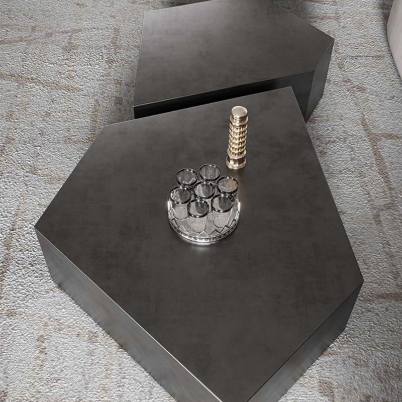 Modern Grey/brown Stainless Steel Coffee Table for Living Room Cocktail Table