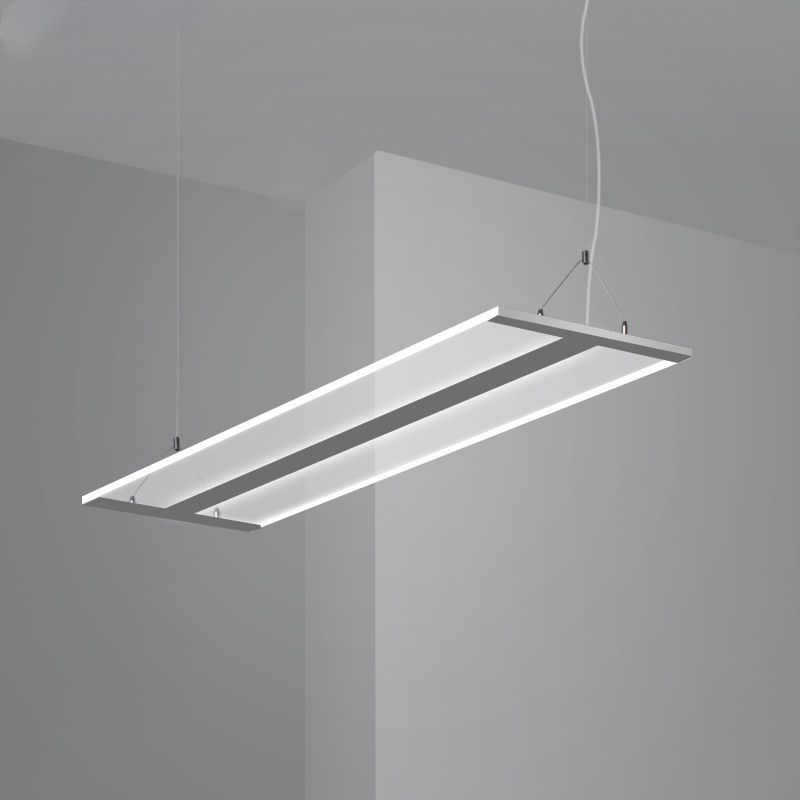 Lámpara de luz LED acrílica ultra delgada moderna lámpara de techo negro/blanco con luz cálida/blanca, 35.5 "/47" de ancho