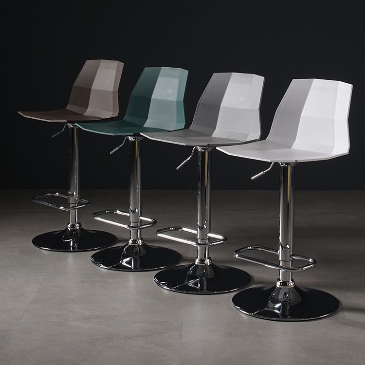 Modern Plastic Counter & Bar Stool Indoor Adjustable Height Footrest Stool
