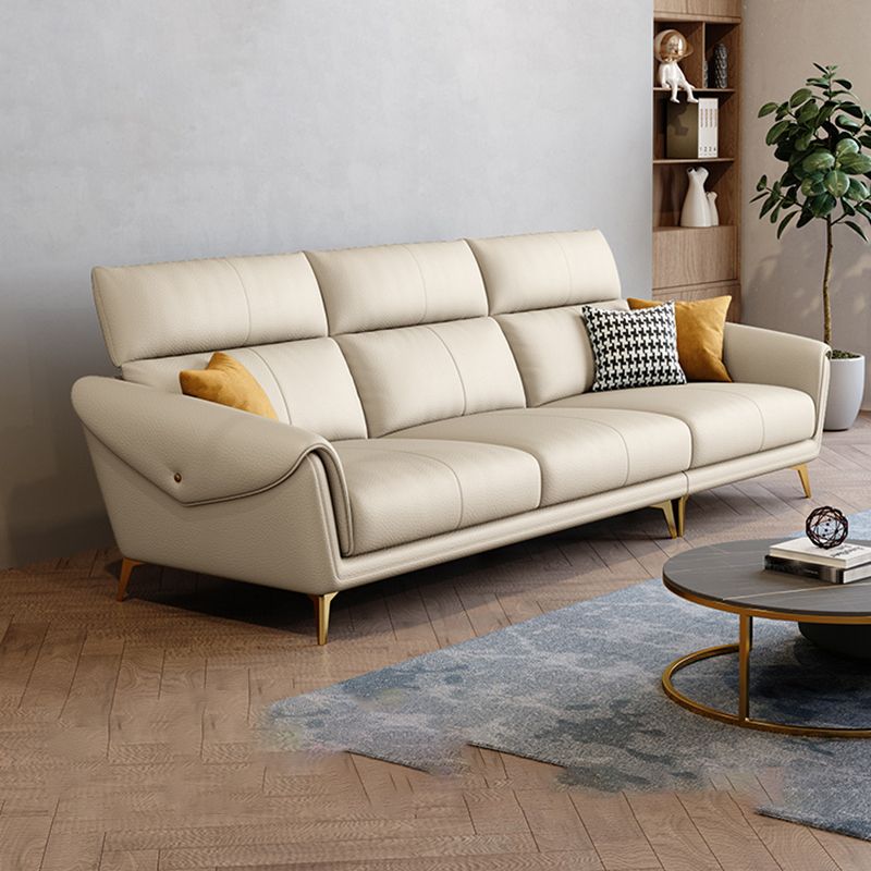 Faux Leather  Sofa 37.40" D x 37.40" H Flared Arm Sofa for Living Room