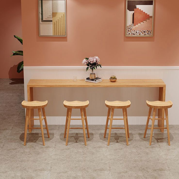 Glam 1/5/9 Pieces Bar Table Set Rectangle Wooden Counter Table for Kitchen