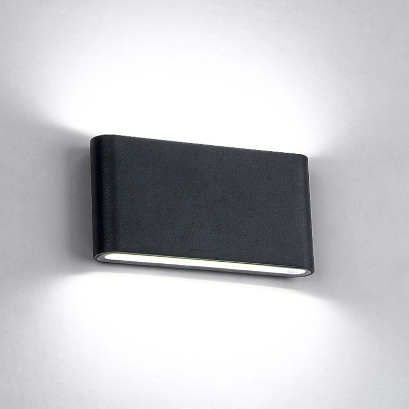 Aluminum Rectangle Shade Wall Lights Modern Style 1 Head Wall Mount Fixture for Outdoor Wall