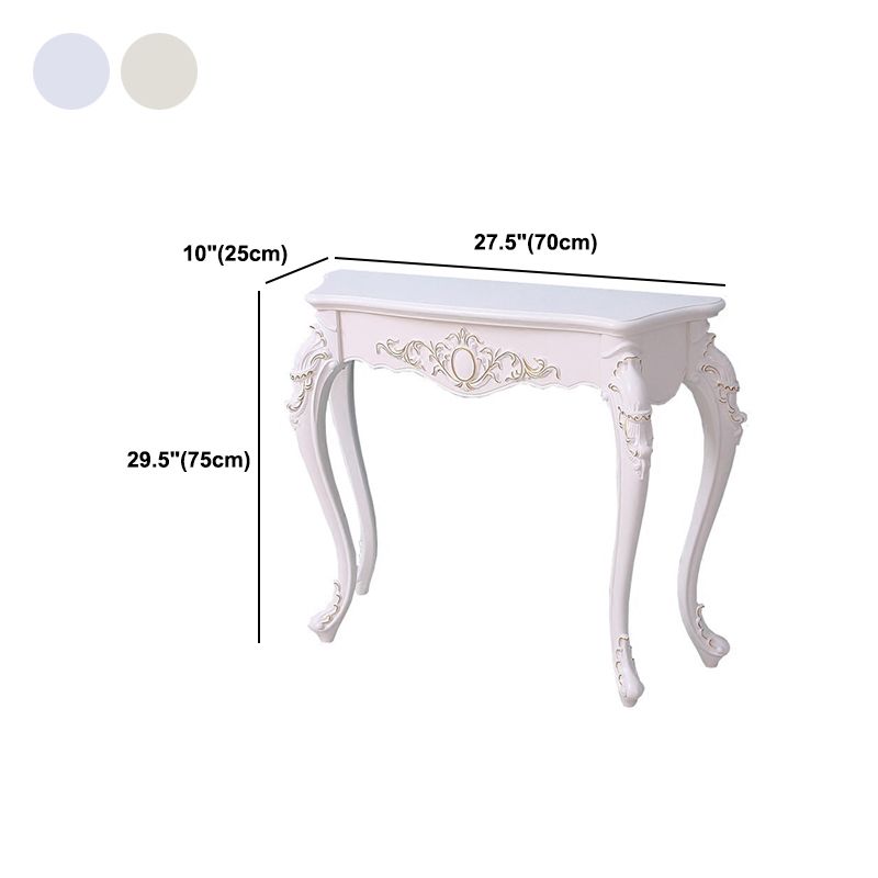 French Country Sofa Table Reclaimed Wood Rectangle 4 Legs White Console Table