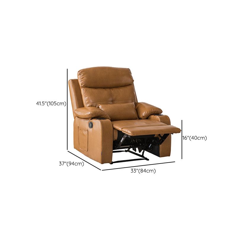 Contemporary Rocking Home Theater Recliner Solid Color Home Theater Recliner