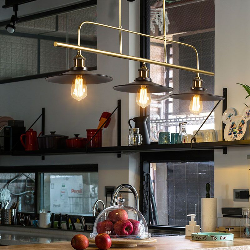 Cone Industrial Island Pendant Lighting 3-Lights Metal Chandelier Lighting Fixtures