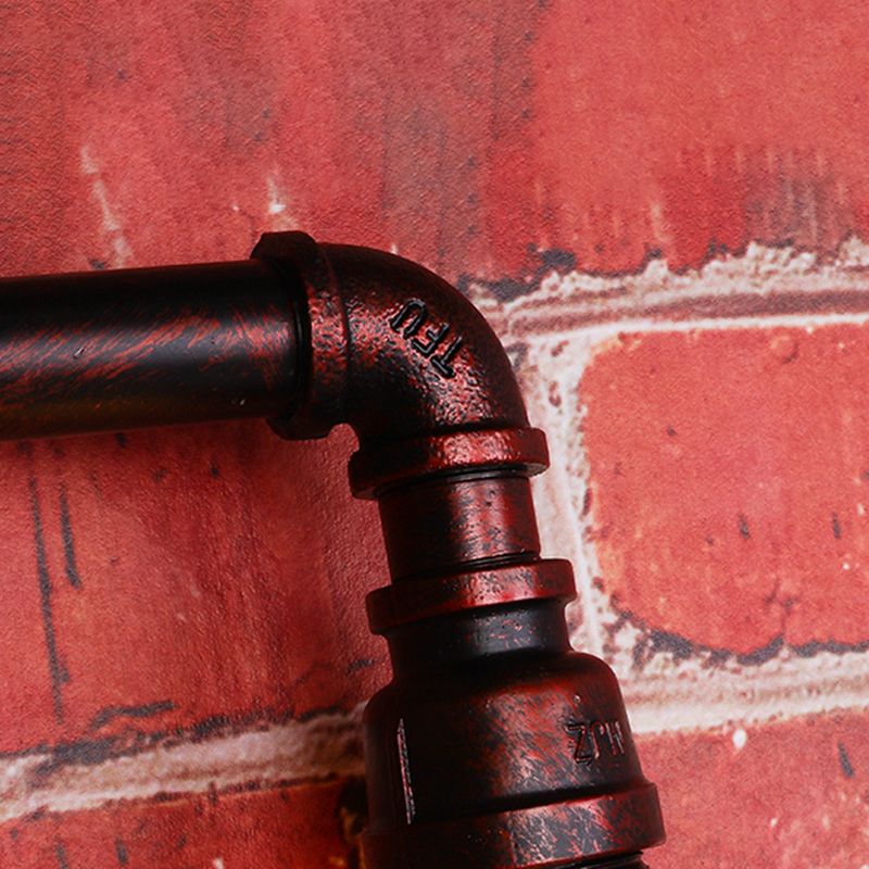 Metal Water Pipe Shade Wall Lighting Industrial Style 5 Lights Wall Mounted Light Fixture