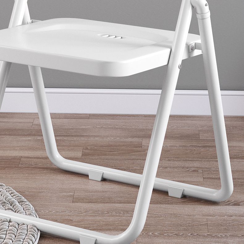 Chaises de salle à manger contemporaines en métal, chaise latérale de salle à manger à dossier ouvert pliante à la maison