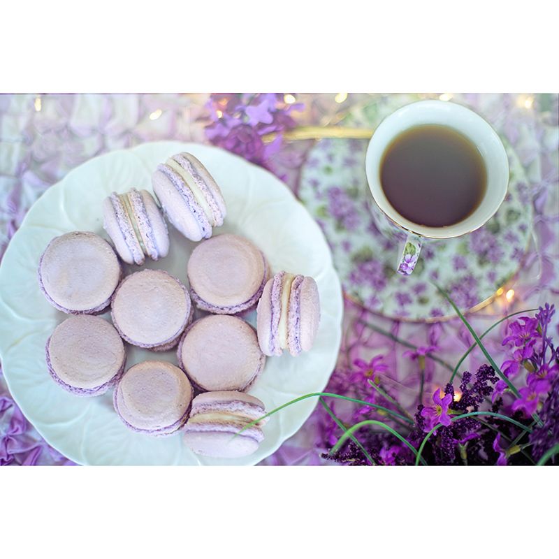 Mildew Resistant Mural Macaron Decorative Wallpaper for Dessert Shop