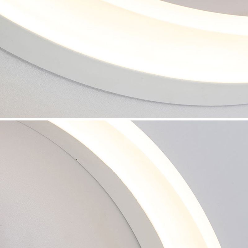 1 Light Round Wall Mounted Lamps Modern Style Wood Wall Sconce (Decoration Not Included)