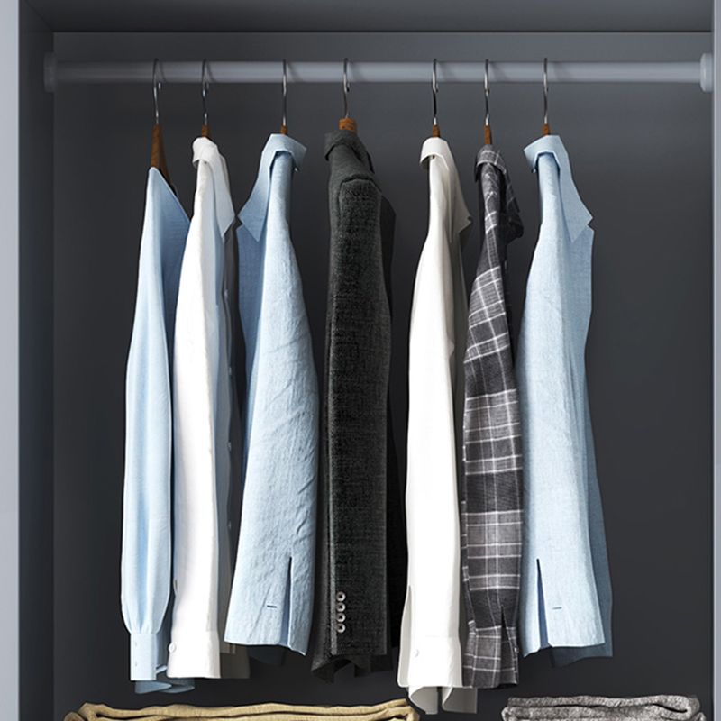 Traditional Rubberwood Solid Wood Frame Wardrobe Freestanding Wardrobe with Legs