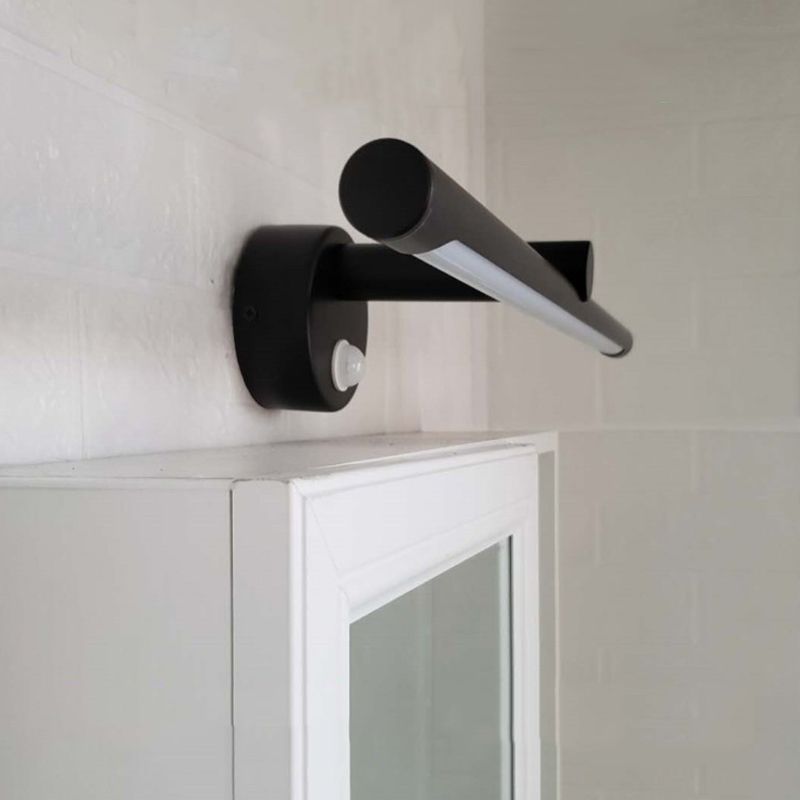 Zwarte acryl Moderne Wand SCONCE 1 Licht lineaire wandgemonteerde verlichting voor badkamer