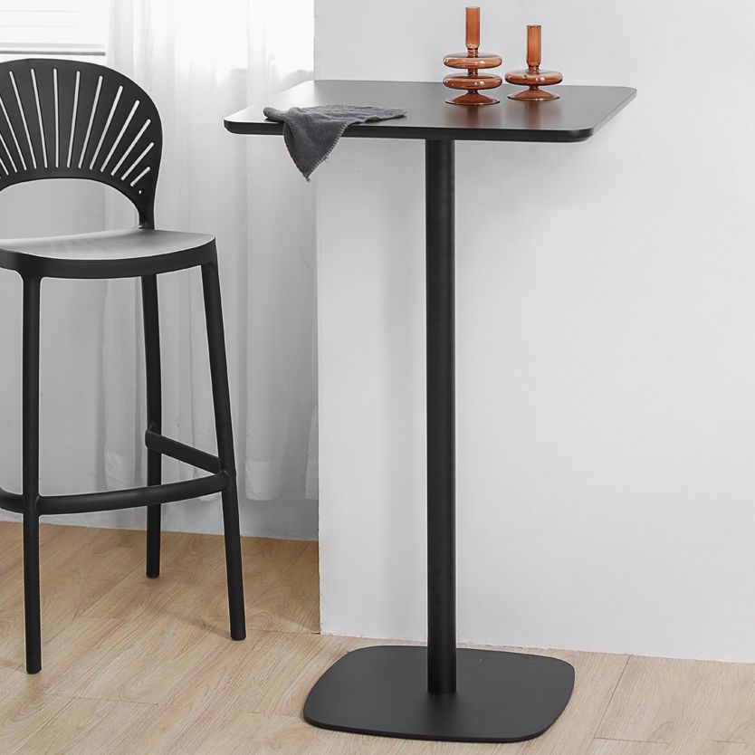 Mesa de barra de metal industrial Top 41.3 "H Table de bistro de pedestal para café