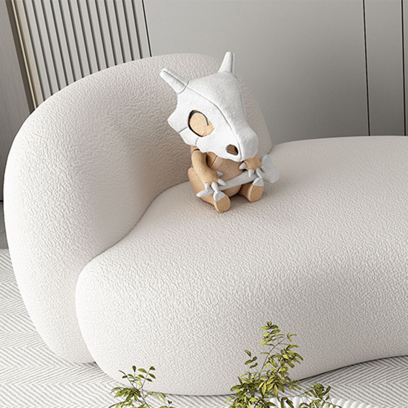 Modern Style Sofa with Curved Back and Padded Sponge Seat Sofa