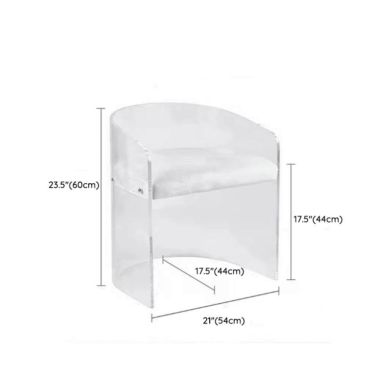 Modern Simple Arm Chair Plastic Frame Dining Arm Chair for Living Room