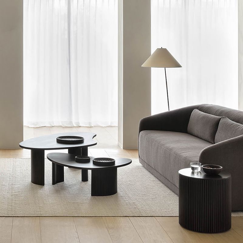 3 Legs Bunching Tables Solid Wood Geometric Coffee or End Table