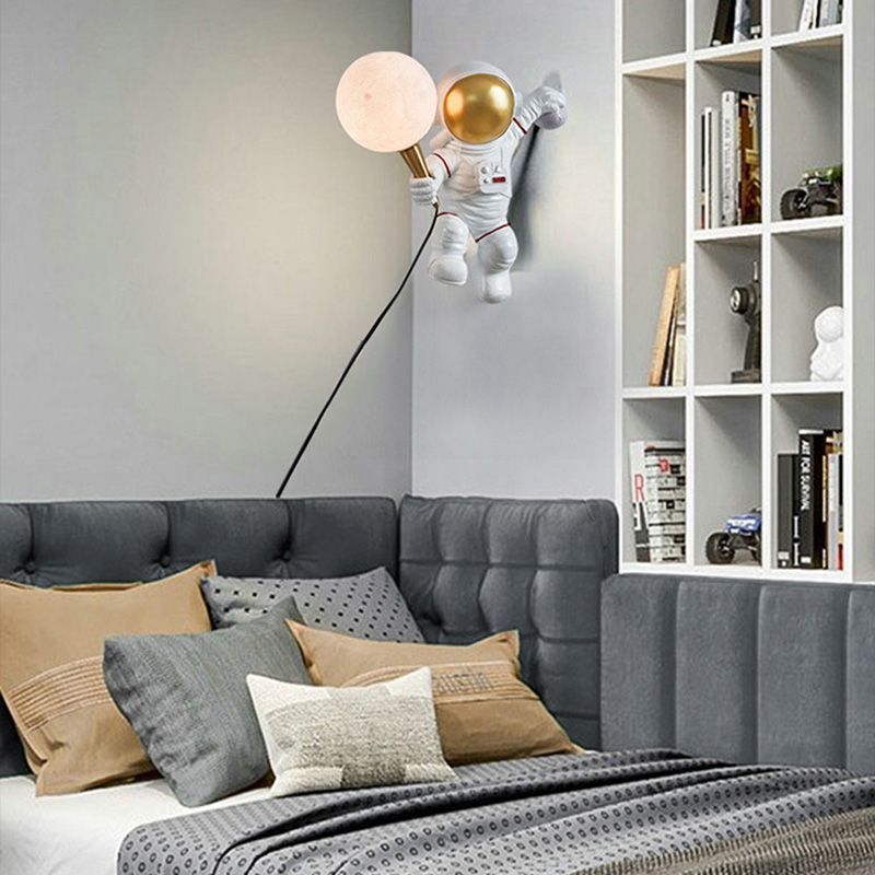 Astronauti SCONCE MOLTO MODERNO MODERNO UNA BONUA FLUSA SCONCO PER MAURNA PER CAMERA COMPLETA