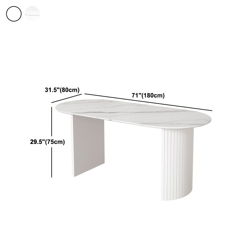 White Dining Table Simple Style Dinette Table for Home and Kitchen