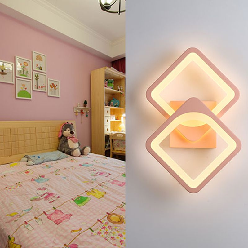 Contemporary Style Geometric Wall Lighting Ideas Metal 2 Lights Wall Lamps