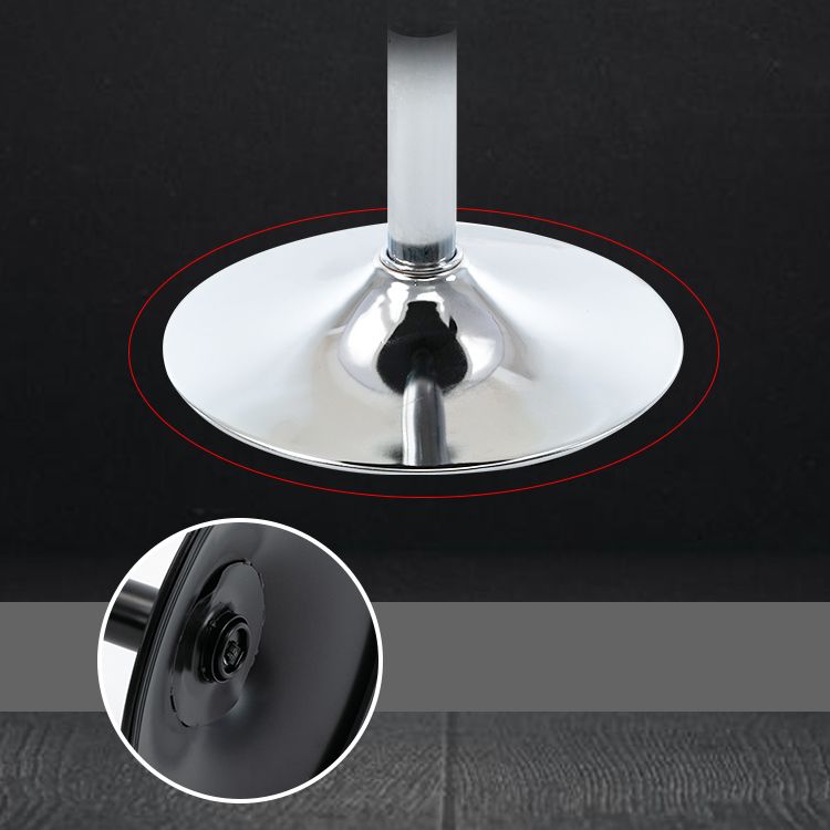 Sgabello da bar in pelle senza braccia moderna regolabile con base in metallo