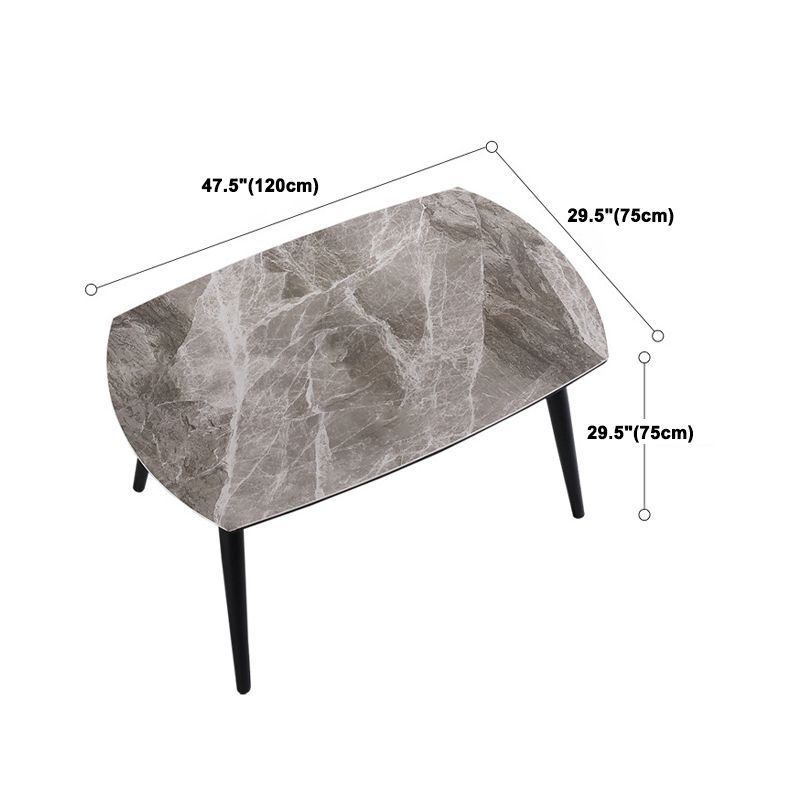 Modern Gray Sintered Stone Dining Table Set 1/4/5/7 Pieces Dining Set for Home Use