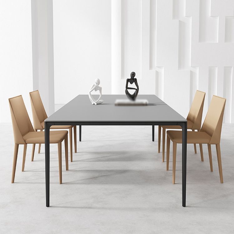 Modern Sintered Stone Top Dining Set Rectangle 1/2/3/5 Pieces Dining Table with Chairs