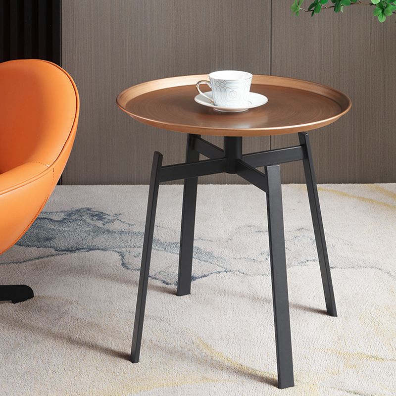 4 Legs Round Corner Table Side Tray Top End Table for Living Room