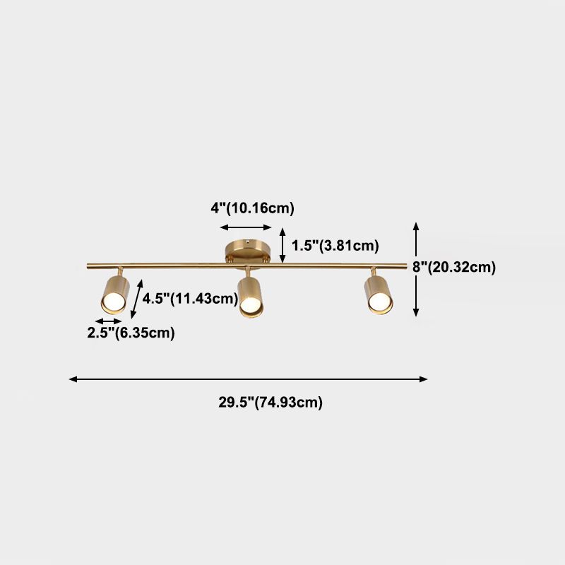 Lámpara de techo de riel de forma cilíndrica de forma cilíndrica Monte de aluminio moderno para centro comercial