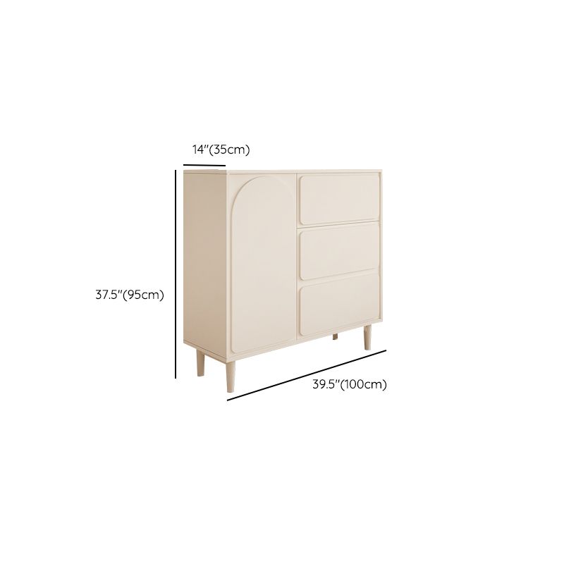 Modernism Horizontal Combo Dresser White Dresser with Storage for Home