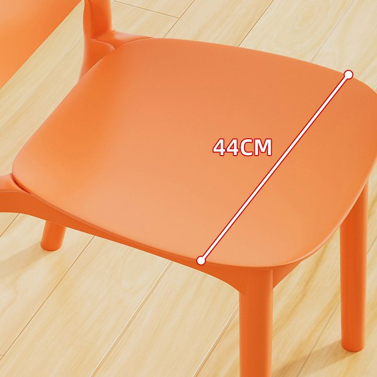 Nordic Stackable Backrest Chair with Acrylic Legs for Dining Room