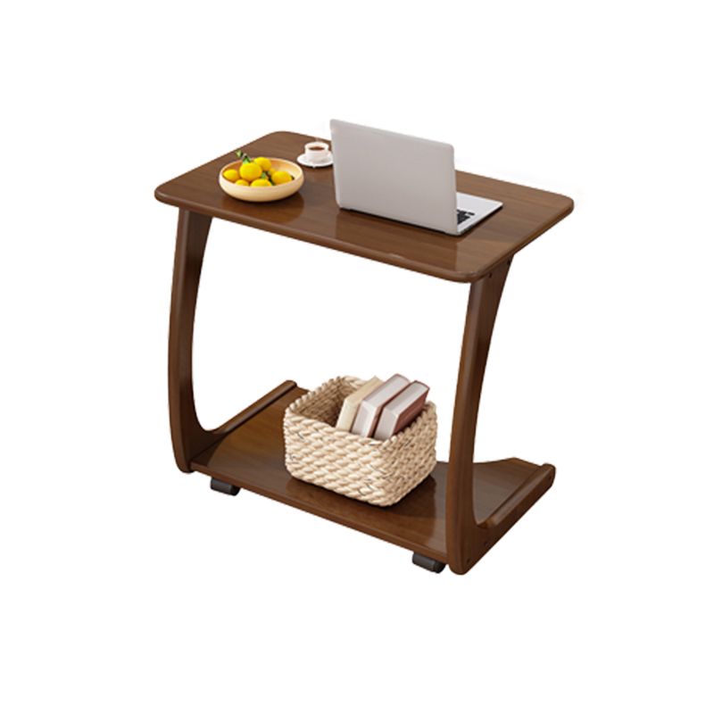 25.59" Tall Contemporary Style Coffee Cocktail Table Solid Wood Coffee Table