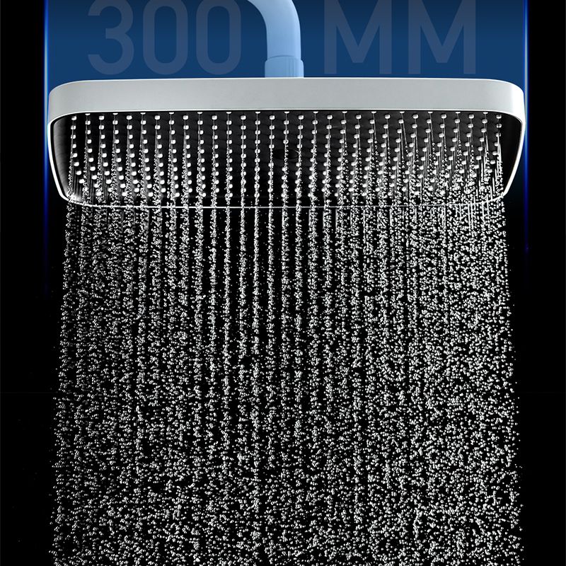 White Shower Set Digital Display Piano Keys Storage Shower Set Bathroom
