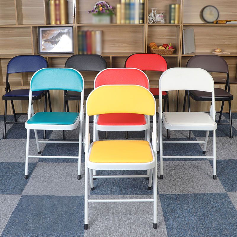Chaise d'appoint moderne en métal, intérieur et extérieur, sans accoudoirs, pliable, à dossier ouvert, pour salle à manger