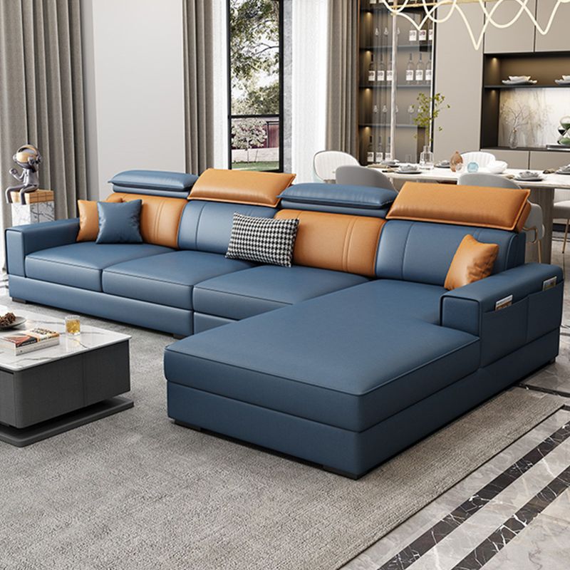 Nordic Cushions Recessed Arm Faux Leather Stationary with Storage Seating