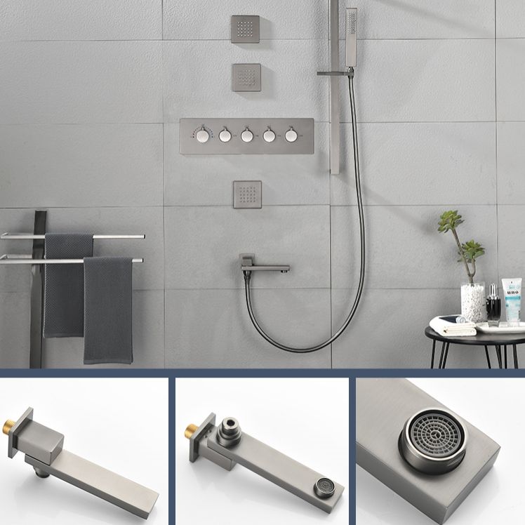 Modern Shower Trim Brass Body Jets Adjustable Shower Head Shower System
