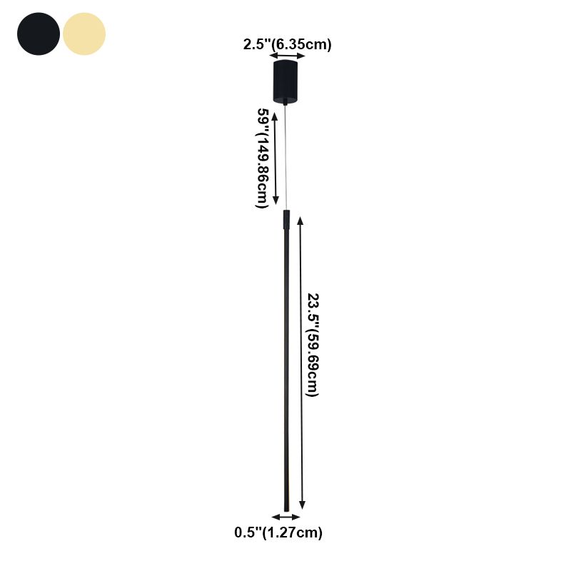 Moderner Stil Linearer Schatten hängend leichter Metall 1-Licht-Hanglampe für Wohnzimmer