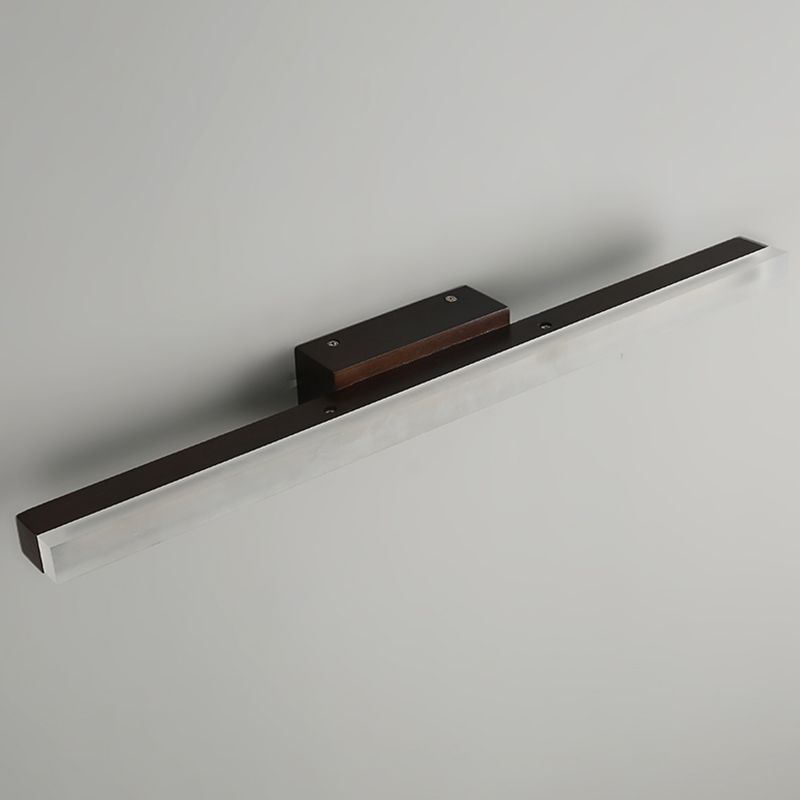 1 Light Linear Vanity Wall Lights Modern Style Wood Vanity Mirror Lights