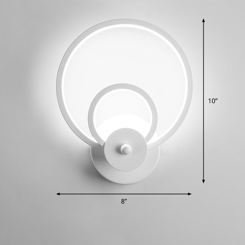 Lámpara de pared en forma de bucle acrílico simplicidad lámpara de pared led aplique para dormitorio