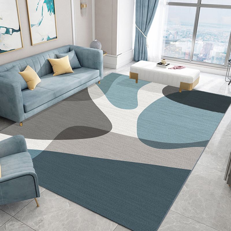 Hedendaagse artistiek gedrukt tapijt polyester gebied Rug vlekbestendig binnenvlein voor woonkamer
