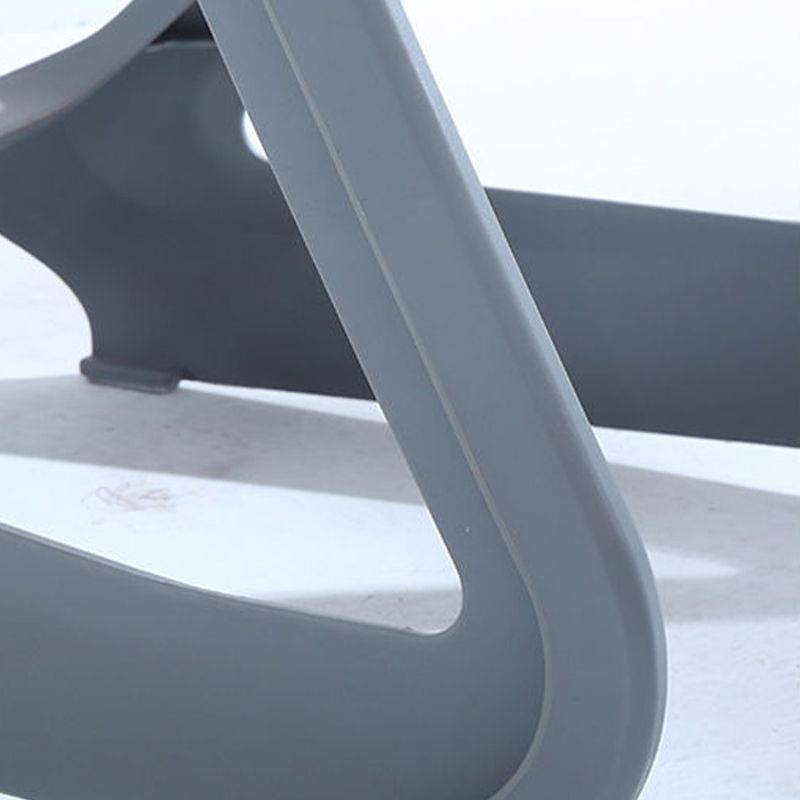 Contemporary Plastic Dining Armless Chair Kitchen Open Back Chair for Home