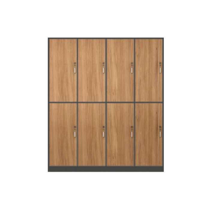 Contemporary Brown Storage Cabinet Manufactured Wood Hinged Door Cabinet
