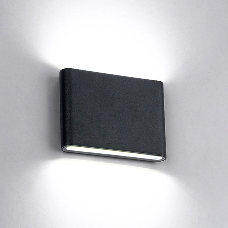 Aluminum Rectangle Shade Wall Lights Modern Style 1 Head Wall Mount Fixture for Outdoor Wall