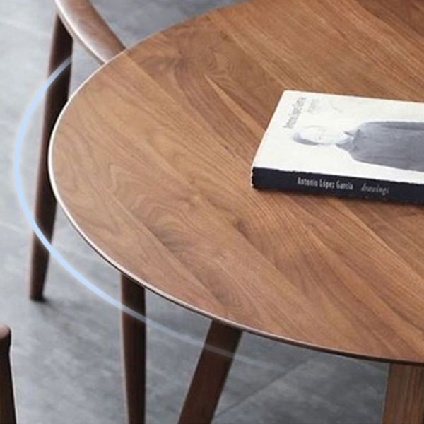 Solid Wood Top Dining Table Contemporary Dining Table with Sled Base