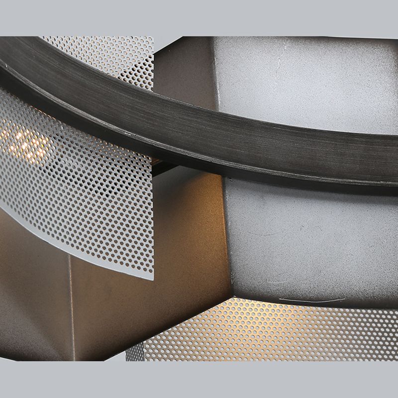 Living Room Pendant Light Kit Minimal Black Chandelier Lighting with Circle Metal Shade