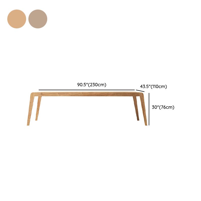 Rectangular Patio Dining Table Set 1/7 Pcs Wood Patio Dining Table with Chairs