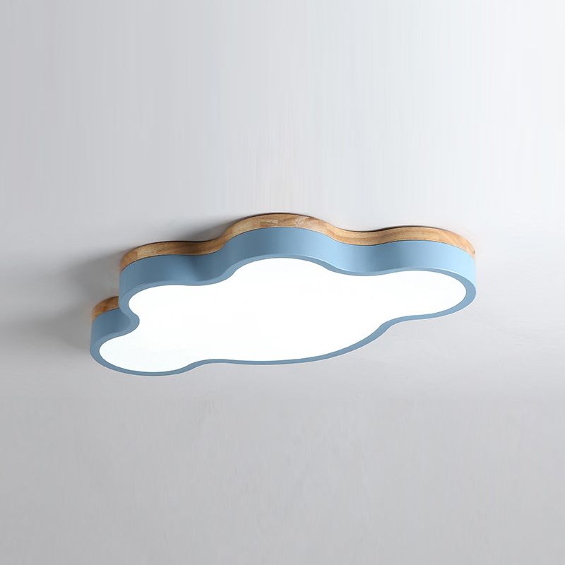Nordic Simple Flush Ceiling Light Colorful Cloud LED Flush Mount Lighting for Bedroom