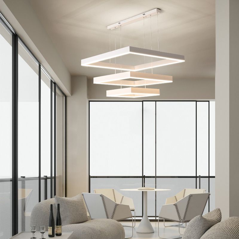 Accesorio de iluminación de lámpara de araña moderno luz colgante de lámpara de múltiples niveles para sala de estar