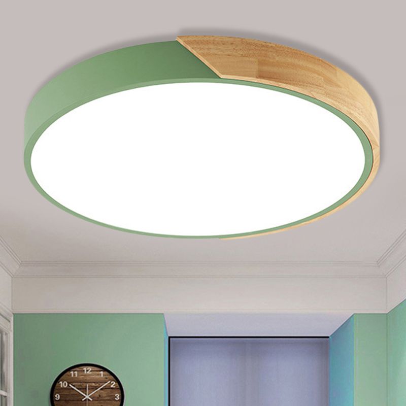 Macaron Loft Circle Plafonnier LED en acrylique pour la maternelle