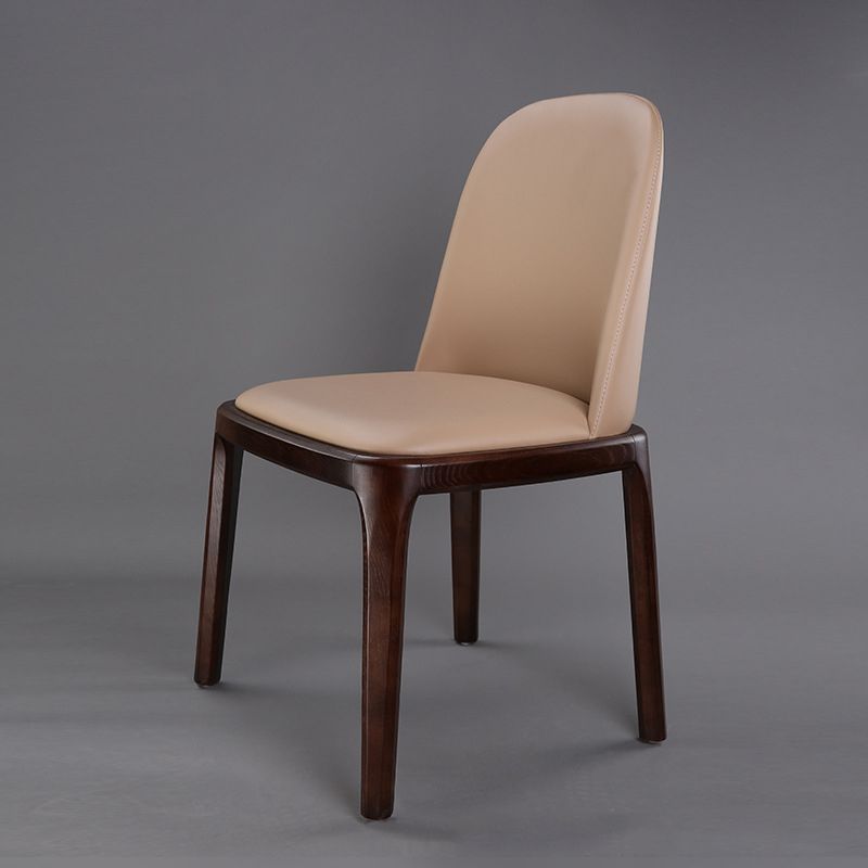 Traditional Chair Wood Solid Back Dining Room Chair for Kitchen