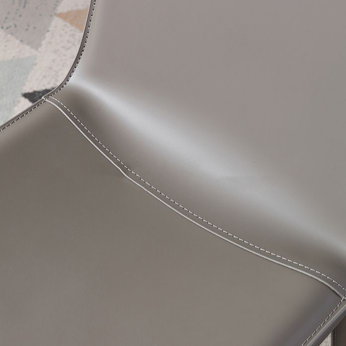 Silla lateral interior contemporánea Silla tapizada de metal con respaldo sólido para comedor